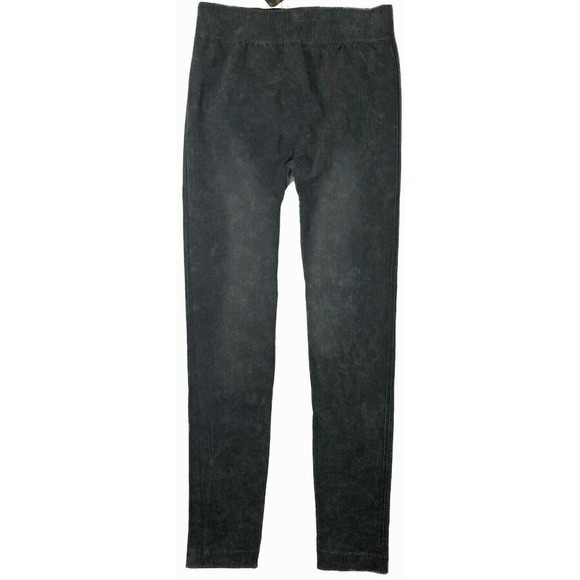 Fit 2 Go Distressed Black Leggings Size L/XL with Front Seam Athleisure Pants - Picture 3 of 5